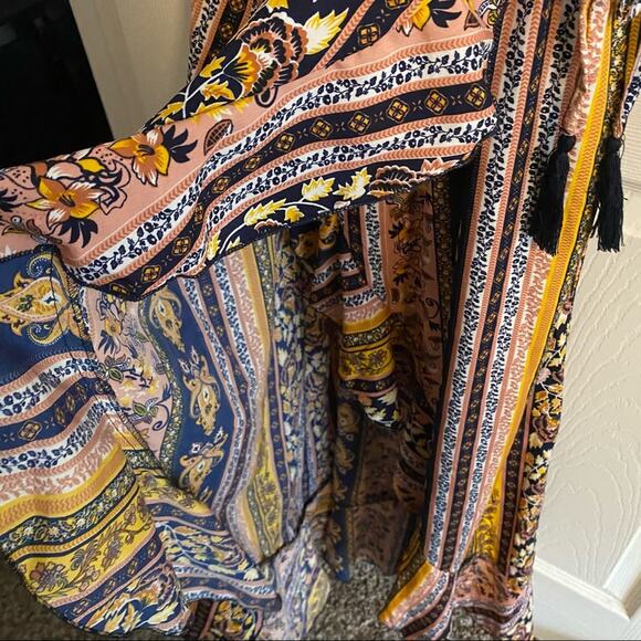 NWT Hint of Blush Asymmetrical Wrap Maxi Dress Size Small - Picture 15 of 16